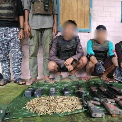 ထားဝယ်တွင် ထွက်ပြေးလာသော စစ်သား ၄ ဦးကို လက်နက်များနှင့် ဖမ်းဆီးမိ