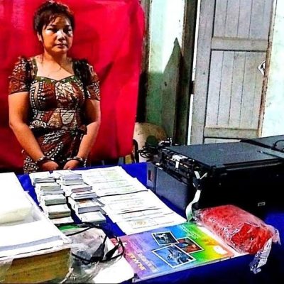 ရေးမြို့နယ်တွင် တစ်သောင်းတန်ငွေစက္ကူအတု ထုတ်လုပ်အသုံးပြုနေသည့် အမျိုးသမီးတစ်ဦး ဖမ်းမိ