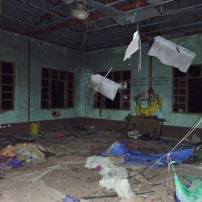 ကန့်ဘလူ စစ်ရှောင်များနေထိုင်ရာ ဘုန်းကြီးကျောင်းကို သန်းခေါင်ကျော်အချိန် စစ်တပ် ဗုံးကြဲ၊ အမျိုးသမီးတစ်ဦး သေဆုံး