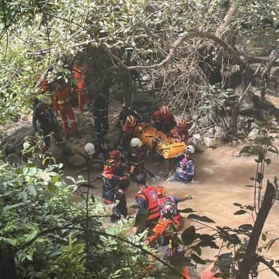 ၃ ထပ်ရေတံခွန် အောက်ချိုင့်တွင် ကျန်ရှိ ပျောက်ဆုံး မြန်မာအမျိုးသမီး၏ ရုပ်အလောင်းကို တွေ့