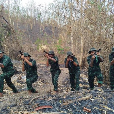 နတ်လင်းပျူရွာအနီး စစ်တပ်ကင်းပုန်း တိုက်ခိုက်ခံရပြီးနောက် ဒုဗိုလ်မှူးကြီးအဆင့် ရောက်လာကာ အင်အားလည်း ထပ်တိုး