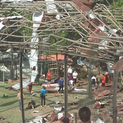 မိုးကုတ်အရှေ့ပိုင်းပြည်သူများကို စစ်တပ် ဗုံးကြဲ၊ဘောလုံးကစားနေသည့် လူငယ်လေး၃ဦးသေဆုံး၊ ၄ဦး ဒဏ်ရာရ