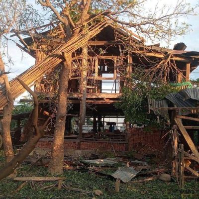 ဂန့်ဂေါ၊ တောင်ခင်ရန်းရွာကို စစ်တပ် ဗုံးကြဲ၊ လူတင်မက နွားပါ သေဆုံး