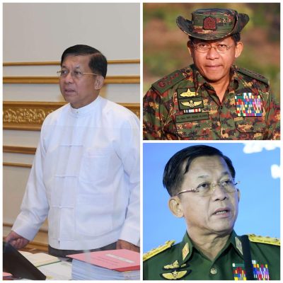 စစ်တပ်နှင့် လက်တွဲဆောင်ရွက်နိုင်သူများကို မဲပေးရန် အရပ်ဘက်၊ စစ်ဘက် တွေ့ဆုံပွဲများတွင် မင်းအောင်လှိုင် စည်းရုံး