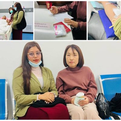 မဲဆောက်တွင် ပစ်ခတ်ခံရသည့် ထိုင်းရဲအတွက် မြန်မာအမျိုးသမီးတစ်ဦး သွေးလှူဒါန်း၊ ရဲမိသားစုက ကျေးဇူးတင်စကားဆို