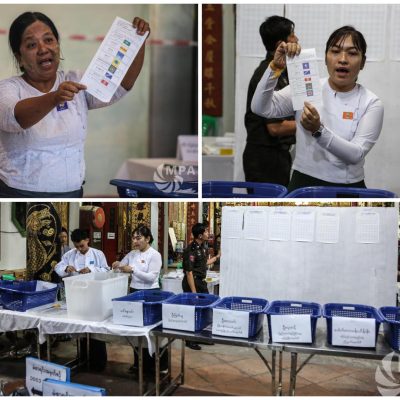 ရွေးကောက်ပွဲ ဆန့်ကျင်သူ အမျိုးသမီး ၈၀ အပါအဝင် ၄၀၀ ကျော်ကို စစ်ကော်မရှင် ဖမ်းဆီးထား
