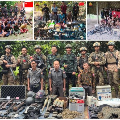 အလင်းဝင်နှင့် စစ်သုံ့ပန်း ဖမ်းဆီးရမိမှု တစ်ပတ်အတွင်း ၅၅ ဦးရှိ