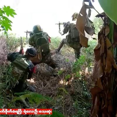 ဘုတလင်မြို့မှ ပြန်ခေါက်လာသည့်စစ်ကြောင်း ဖြတ်တိုက်ခံရပြီး အထိနာ
