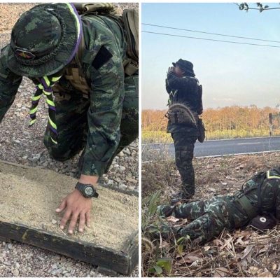 ထိုင်း-မြန်မာနယ်စပ်အနီး ဖောက်ခွဲရေးပစ္စည်းများဖြင့် ပျက်ကျနေသည့် ဒရုန်းတစ်စင်းတွေ့ရှိ