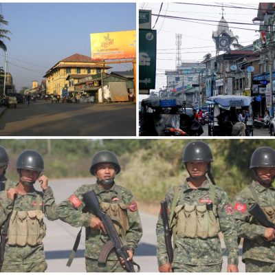စစ်တွေတွင် တိုက်ပွဲပြင်းထန်နေ၊ အနီးဝန်းကျင်က မြို့နယ်တချို့ကို စစ်ကော်မရှင် ဗုံးကြဲ