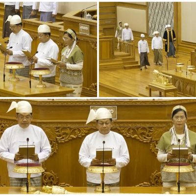 အမည်ခံ လွှတ်တော်နာယက၏ ဂါရဝပြုမှုကို မင်းအောင်လှိုင် ပြန်လည်ဂါရဝမပြုဘဲ လျစ်လျူရှုကျော်ဖြတ်