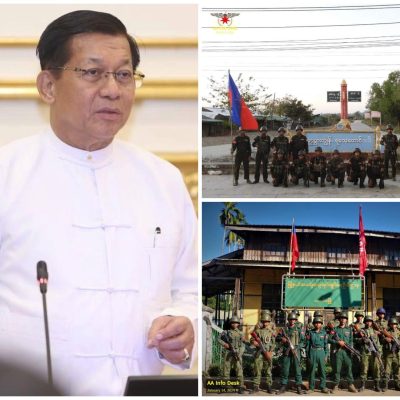 ဒီမိုကရေစီအရေခြုံ မင်းအောင်လှိုင်အစိုးရက မြို့နယ် ၆၀ ကို စစ်အုပ်ချုပ်ရေး ထုတ်ပြန်