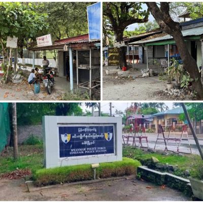 ရက် ၁၀၀ စီမံချက်အဖြစ် ဇင်းကျိုက်ရဲစခန်းရှေ့ ဆိုင်ခန်းများကို ဖယ်ရှားခိုင်းကာ ပြည်သူကို ဒုက္ခပေး