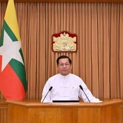ဇာတ်ညွှန်းအတိုင်း သမ္မတဖြစ်လာသည့် မင်းအောင်လှိုင်ကြောင့် နိုင်ငံတော်ငြိမ်းချမ်းမည်ဟု “ဝ” အဖွဲ့ ထုတ်ပြန်