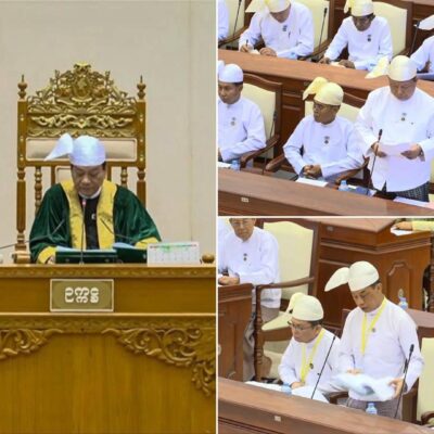 ပြည်သူများ ကုန်ဈေးနှုန်းအကျပ်အတည်း ရင်ဆိုင်နေရချိန် လွှတ်တော်တုအတွင်း အမတ်တုနှင့် ဝန်တုတို့ အပြန်အလှန် ဆင်ခြေပေးရှင်းလင်း