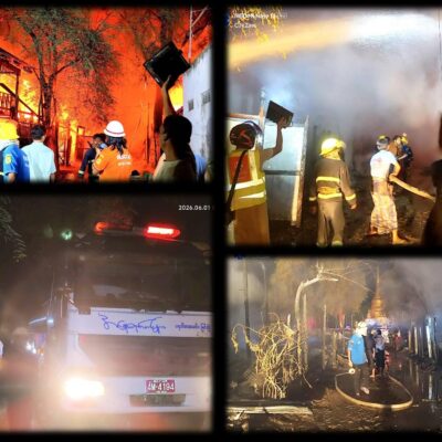 မြင်းခြံမြို့ပေါ် သန်းခေါင်ယံ မီးလောင်ကျွမ်းမှု အိမ် ၁၂ လုံးထက်မနည်း ပြာကျ