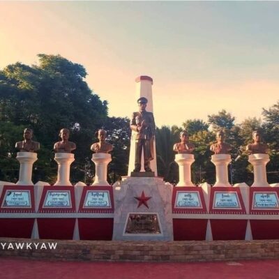 တောင်တွင်းကြီးနှင့် ရေစကြိုမြို့ပေါ်ရှိ ဗိုလ်ချုပ်အောင်ဆန်းကြေးရုပ်တုများကို အစိုးရတု ဖျက်ဆီး ပြန်