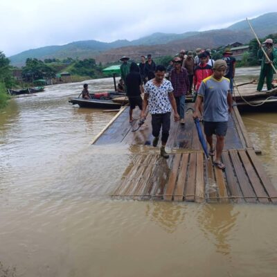 နိုင်ငံတဝန်း မိုးကြီးနိုင်ဟု သတိပေးထားချိန် လေးကြိမ်မြောက် ရေဘေးတွေ့နေသည့် ဖားကန့်တွင် ရေစကျနေ